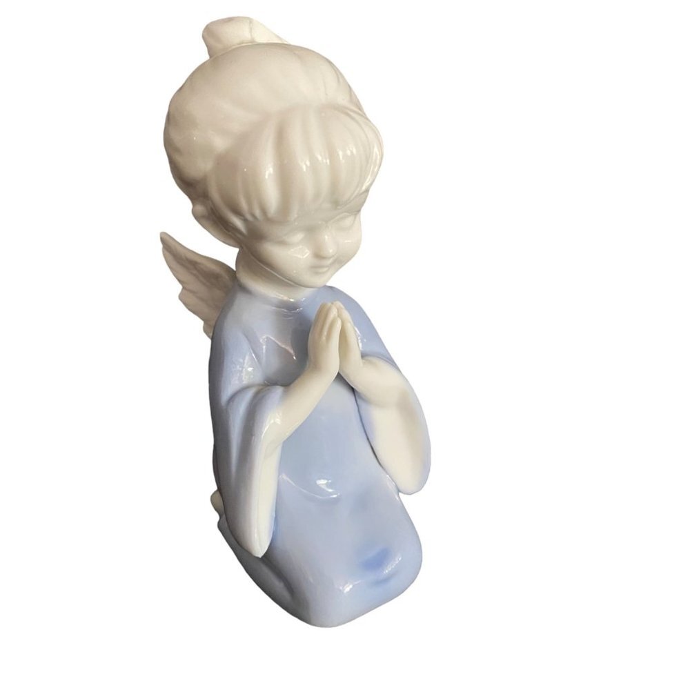 Vtg Lefton Porcelain Praying Girl Angelβ Wings Child Figurine Japan 4" 4565